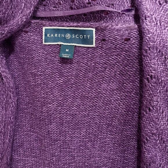 Karen Scott Shawl-Collar Cardigan - Picture 5 of 6